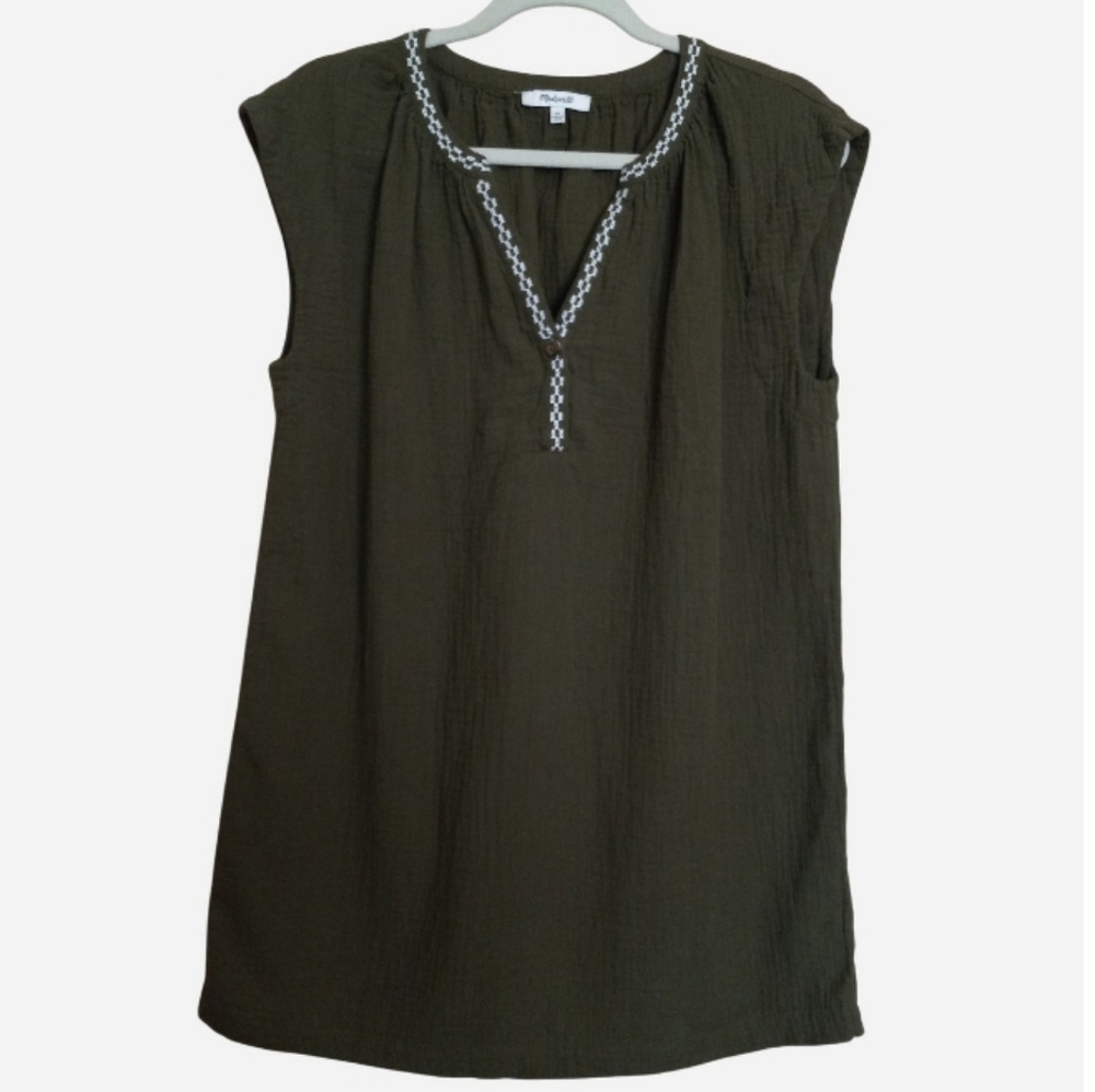 Madewell Embroidered Boho Lightestspun Cover-Up Tunic